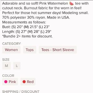 threebeez Tops - Watermelon Choker Tee threebeez Tops - Watermelon Choker Tee